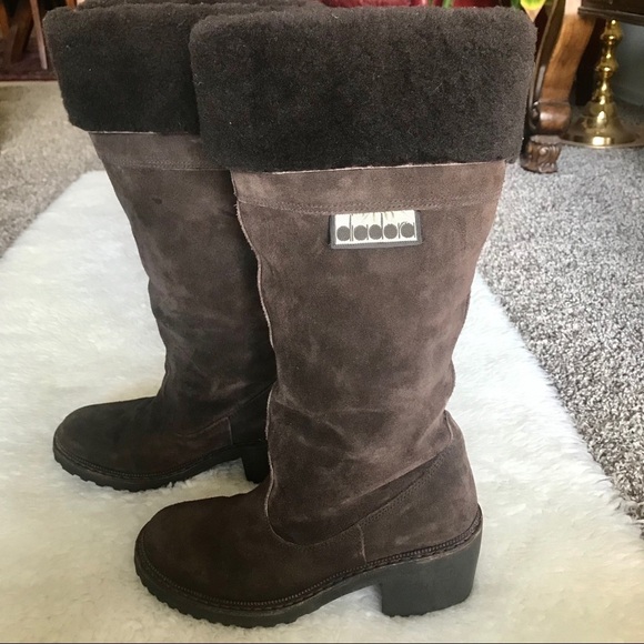 Vintage Diadora Suede Leather Boots NWOT size 7 - Picture 2 of 16